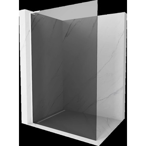 Mexen Kioto L статична преграда за душ Walk-in 90 x 200 cm, графит, бял - 800-090-103-20-40 (800-090-103-20-40)