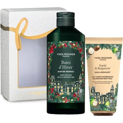 Yves Rocher Baies d'Hiver Комплект - Душ гел и Мляко за тяло, 400 + 200 ml
