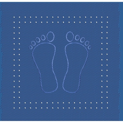 Kleine Wolke Foot modrá 55 x 55 cm 4388720002 – Zboží Dáma