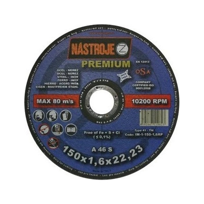 Nástroje cz Kotouč řezný 150 x 1,6 x 22 mm IM-1-150-1,6RP – Zboží Mobilmania
