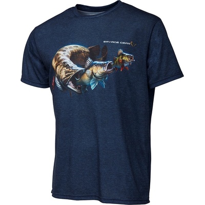 Savage Gear tričko Cannibal Tee Blue