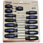Silver Комплект отвертки плоски, кръстати и квадратни 14 бр. 67482 (s11593)