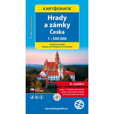 Hrady a zámky Česka 1:500 000
