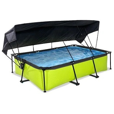 Exit Toys Lime s kartušovou filtrací a přístřeškem 300x200x65cm zelená