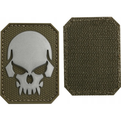 NÁŠIVKA LEBKA SKULL MALÁ MIL-TEC OLIVOVÁ