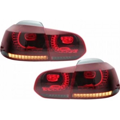 KITT Specials Taillights Full LED suitable for VW Golf 6 VI (2008-2013) R20 Design Red Smoke Turning Light Static