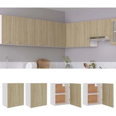 zahrada-XL Závěsné skříňky 2 ks dub sonoma 50 x 31 x 60 cm dřevotříska 805081 – Hledejceny.cz