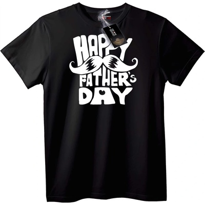 NOONEBRAND Тениска Честит Ден на Бащата Мустаци - 7XL, Black
