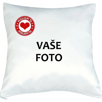 FOTOpošta Vankúš s fotkou rámik Srdce pečať 40x40