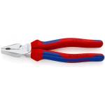 KNIPEX Комбинирани клещи усилени, хромирани, синьо-червена ръкохватка 200мм, Knipex (K0205200)