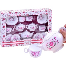 Inlea4Fun Kitchen porcelánová čajová súprava s 18 doplnkami