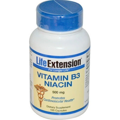 Life Extension Vitamin B3 Niacin 100 ks 500 mg