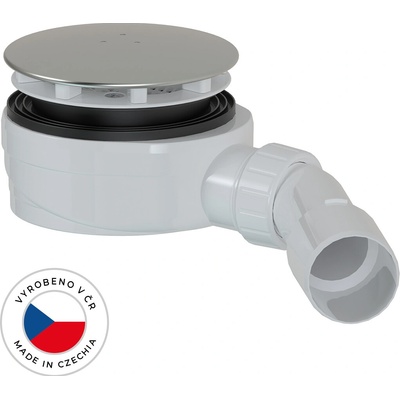 CERANO - Sifón sprchovej vaničky - Ultra Slim - gravitačná klapka - 90mm - DN40/50 - krytka nerez