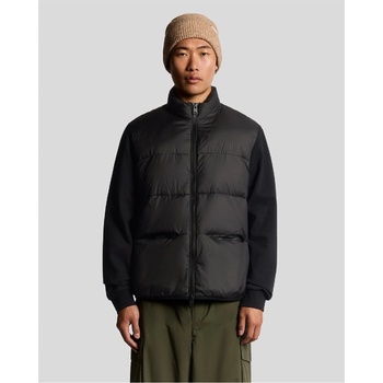 Lyle & Scott Пуловер Lyle and Scott Funnel Neck Hybrid Zip Through Jumper - Black