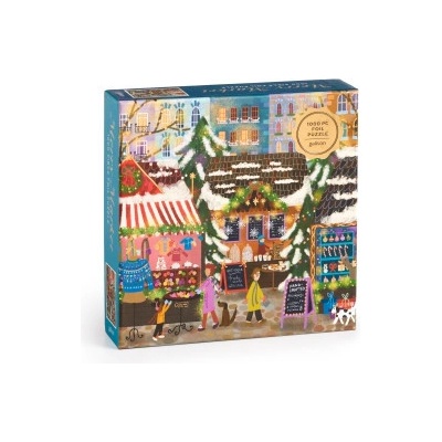 Joy Laforme Merry Market 1000 Piece Foil Puzzle in a Square Box