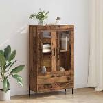 vidaXL Висок шкаф CORONA Старо дърво 69, 5 x 31 x 115 см (882532)