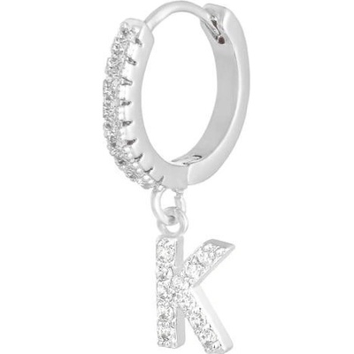 Ornamenti náušnice Letter silver zirkon Písmenko K OOR2619_K