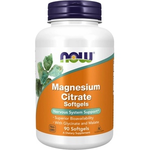 NOW Magnesium Citrate Softgels [90 Гел капсули]