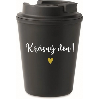 Giftela KRÁSNÝ DEN! černý termohrnek 300 ml