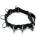 Kiotos Leather Collar with 7 Statement Rings Black