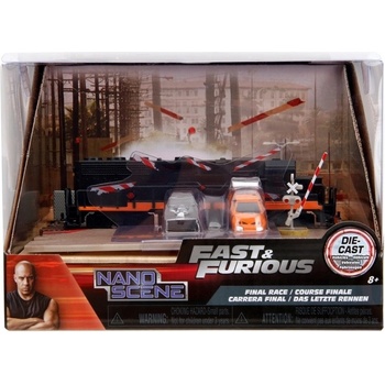 Jada Toys Игрален комплект Jada Toys Fast & Furious - Нано сцена, с влак (9334915314R00)