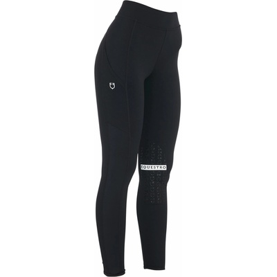 Equestro dámske legíny Kao Light White Black slim fit Čierna