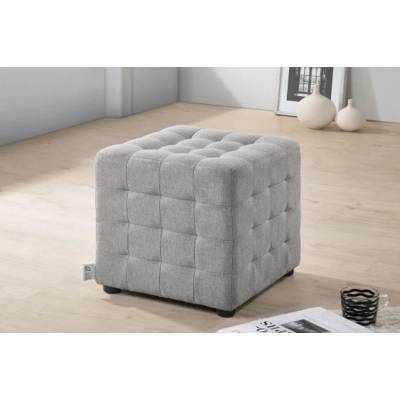 VerDesign CUBIX II čalúnená taburetka, svetlosivá