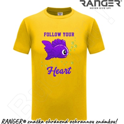 Ranger tričko motív Follow Your Heart žltá