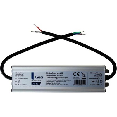 Geti LPV-60 napájecí zdroj 12V/5A IP67