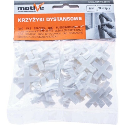 MOTIVE Distančné krížiky 6 mm pre obklady a dlažbu (50 ks)