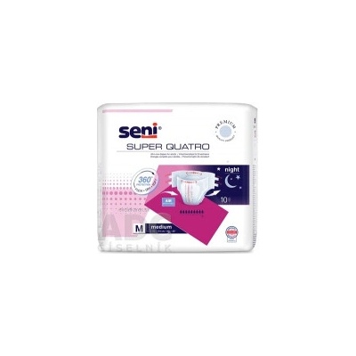 Seni SUPER QUATRO Medium plienkové nohavičky, night (pás 75-110 cm) 1x10 ks