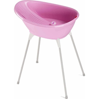 Okbaby Комплект вана и стойка OK Baby - Бела, розова (OKBBES92502PI)