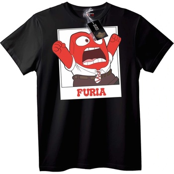 NOONEBRAND Тениска Furia Червена Карикатура - S, Black