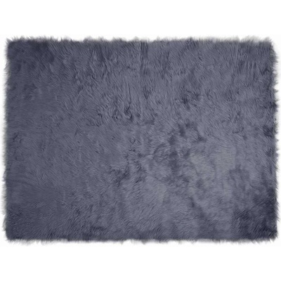 vidaXL Изкуствен овчи килим Tafalla Антрацит 160 x 230 cm Полиестер (42021594)