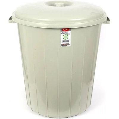 Ugurlar Plastik 50 л сив кош за боклук с капак Planet (013317)