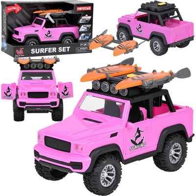 Joko Ružové Auto Jeep OFF Road so Surfovacími Doskami, so zvukom
