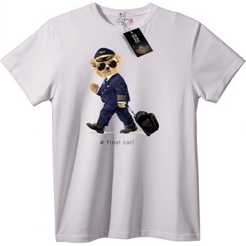NOONEBRAND Тениска Пилот Мече - 7XL, White