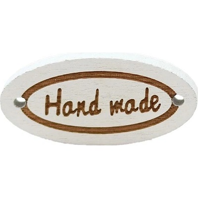 Pro Háčkování Hand made ovál s okrajem bílý