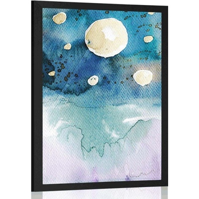 Plakát noční obloha - 30x45 white