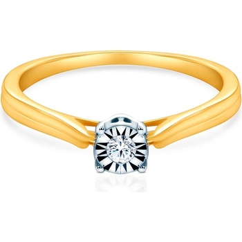 SAVICKI Годежен пръстен savicki: двуцветно злато, диамант