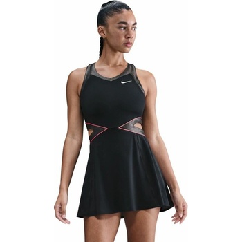 Nike Court Slam Dri-Fit Dámské tenisové šaty black/black/hot punch Černý