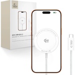 Tech-Protect A54 MAGNETIC MAGSAFE безжично зарядно устройство 25 W Qi2.2, бяло