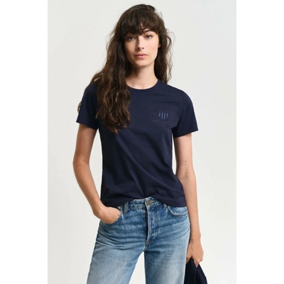 Gant REG TONAL SHIELD SS T-SHIRT EVENING BLUE