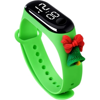 NUBLO Детски часовник NUBLO Band Mi 9 Christmas Edition, Силиконова каишка, Водоустойчив, Светлозелен (Mi9-LIGHT-GREEN)