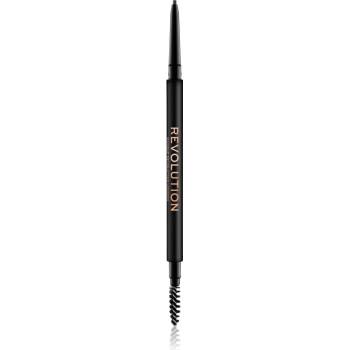 Makeup Revolution Precise Brow Pencil прецизен молив за вежди с четка цвят Dark Brown 0.05 гр