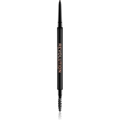 Makeup Revolution Precise Brow Pencil прецизен молив за вежди с четка цвят Dark Brown 0.05 гр