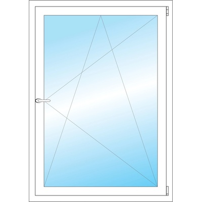 OKNA HNED Plastové okno 92x129 cm bílé otevíravé a sklopné pravé