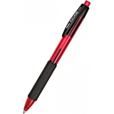 Pentel Автоматична химикалка Pentel Kachiri 457, червен цвят на писане, 0.7 mm, червен, цената е за 1бр. (продава се в опаковка от 12бр. ) (OK26832)