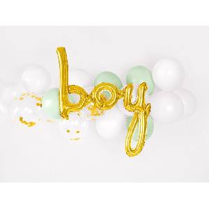 Party Deco Фолиев Балон Надпис ''Boy'', Злато, 77x70см (FB44M-019)