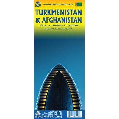 ITMB Publishing mapa Turkmenistan 1:1,35 mil., Afganistan 1:1,65 mil. ITM